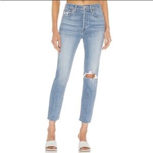 Re/Done 90s High Rise Ankle Crop Jeans Size 30 NWT